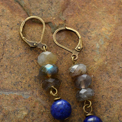 Celestial Deep Blue Dangle Earrings