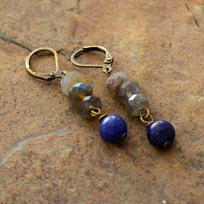 Celestial Deep Blue Dangle Earrings