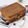 Df 131 Vintage Basket Handmade Wicker Weave Bamboo
