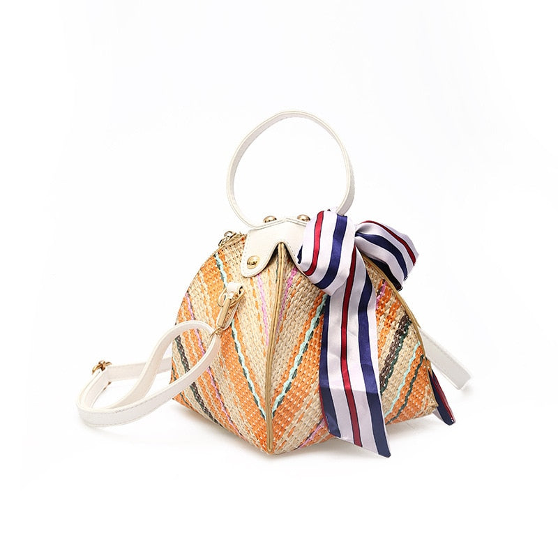 Crossbody Rattan Straw Bag