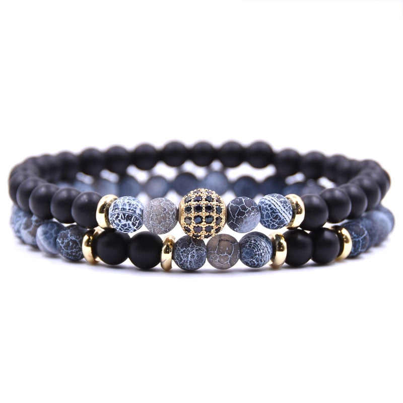 Blue Aventurine Disco Ball Bracelets - Clear Speech and Empathy