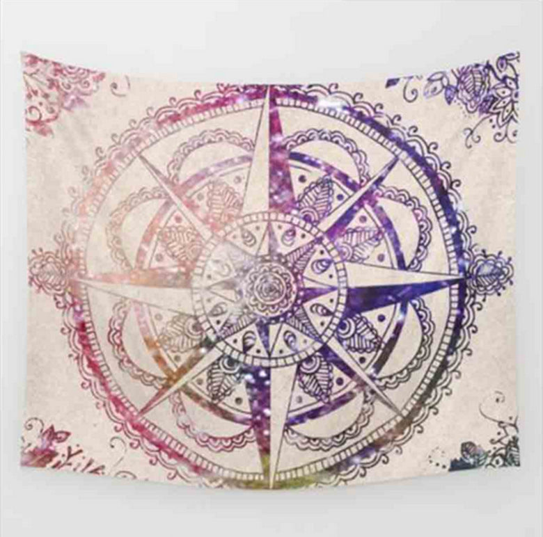 Df 85/8 Bohemian Mandala Tapestry - Pink Compass
