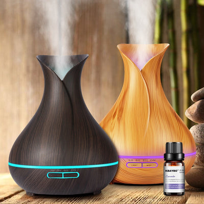 Ultrasonic Oil Diffuser with Wood Grain - 2 Colors