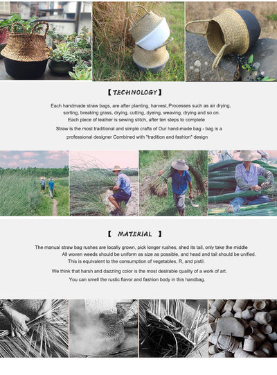 New decoration Foldable Rattan Basket - 7 styles