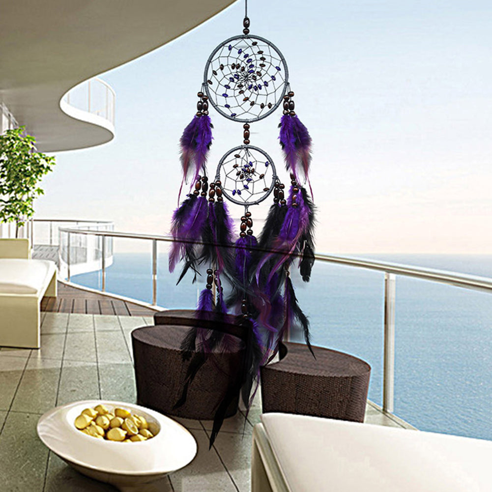 Df 109 Feather Crafts Purple Dream Catcher