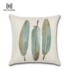 Free Spirit Feather Linen Cushion Cover