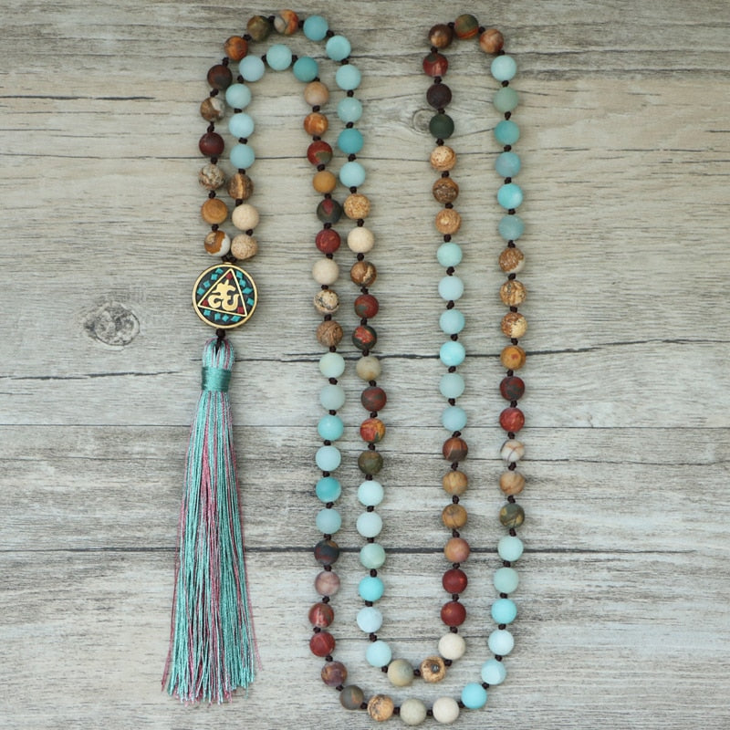 Shaman Turquoise & Jasper Tibetan Mala