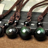 STRESS-FREE AND PROTECTION OBSIDIAN NECKLACE