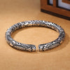 Double Dragon Head Bangles in Thai Silver - Fusion of Strength and Prosperity