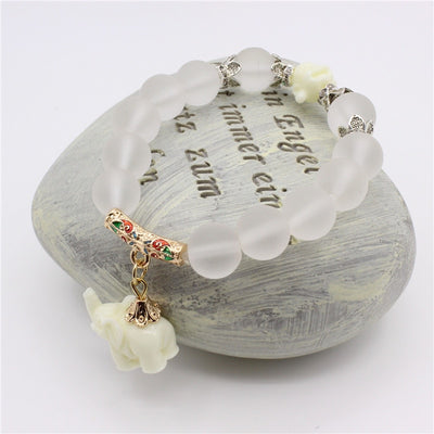 Natural Opal beads bracelets - Loving Elephant Charm
