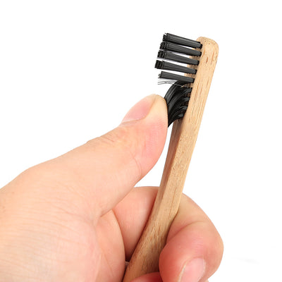 Df 92 Natural Bamboo Toothbrush with Round Bamboo Handle Soft Bristle Eco-friendly