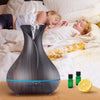 Wood Grain Ultrasonic Oil Diffuser - 2 Wood Colors