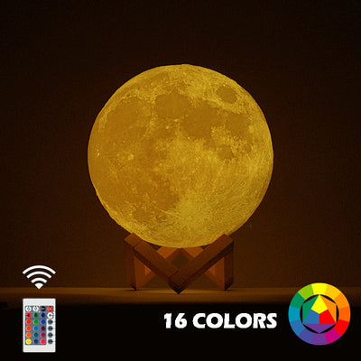 3D Printing Moon Lamp - 16 Colors Emitting