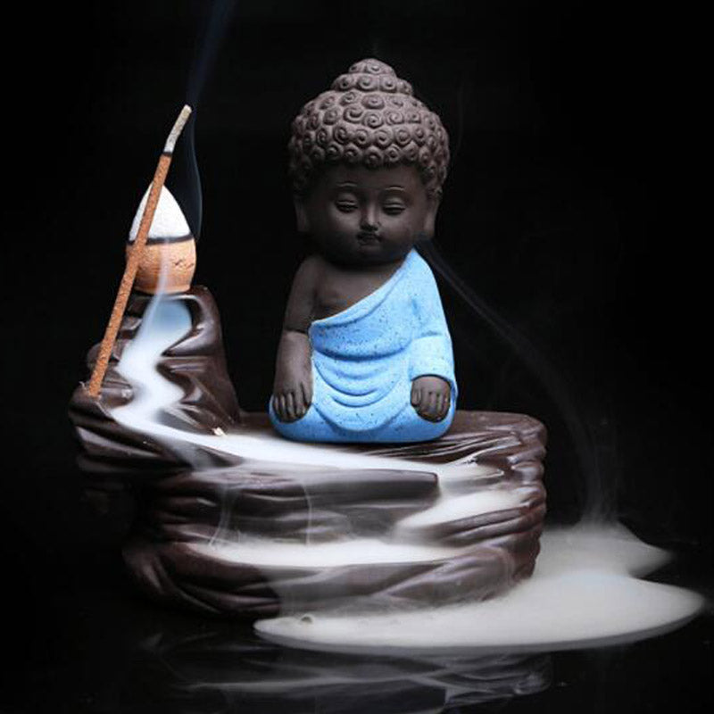 Small Buddha Incense Holder & 20 Incense Cones Free Gift