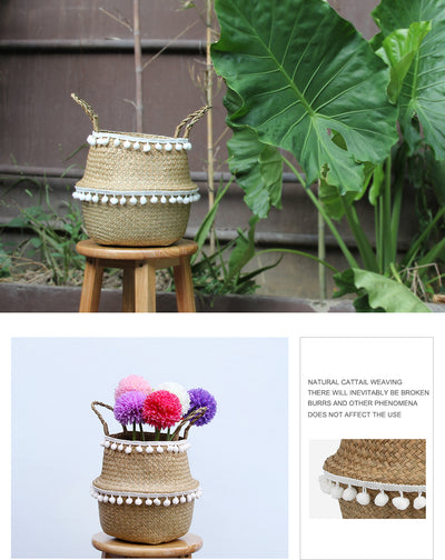New decoration Foldable Rattan Basket - 7 styles