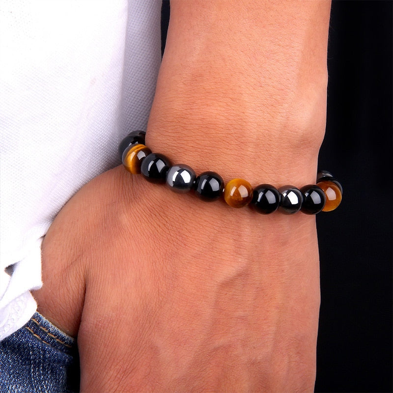 Triple Protection Natural Stone Bracelet