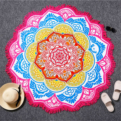 Indian Lotus Mandala Beach Towel/Tapestry - 6 Colors