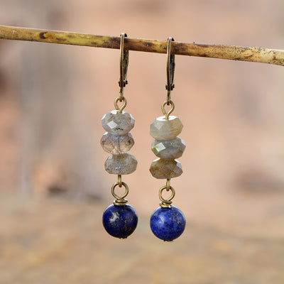 Celestial Deep Blue Dangle Earrings