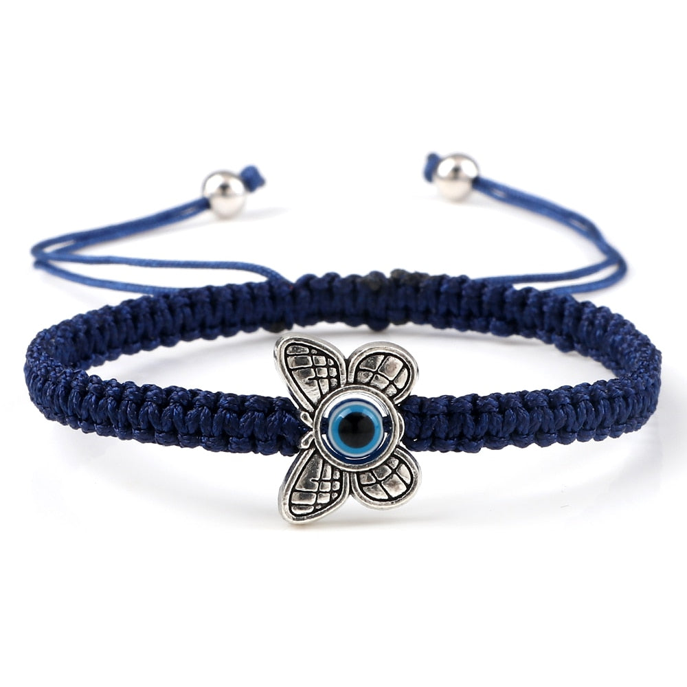 Butterfly Blue Evil Eye Ancient Intuition & Creativity Bracelet