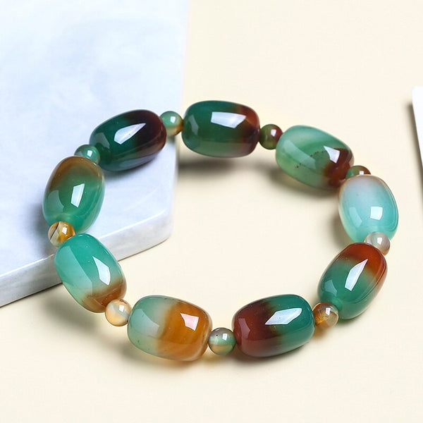 Peacock Agate Uplifting Sadness Bracelet