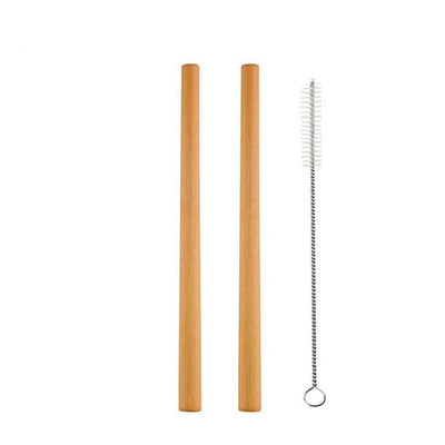 Organic Reusable Bamboo Straws - Set of 2 Pieces