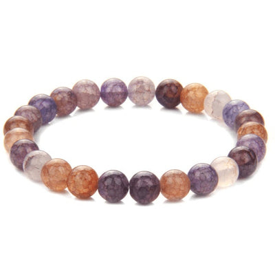 Color Therapy Yellow & Purple Agate Crystal Bracelet
