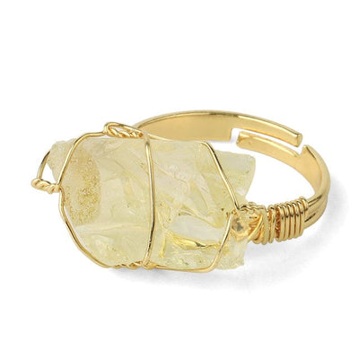 Citrine Lucky Energy Adjustable Ring