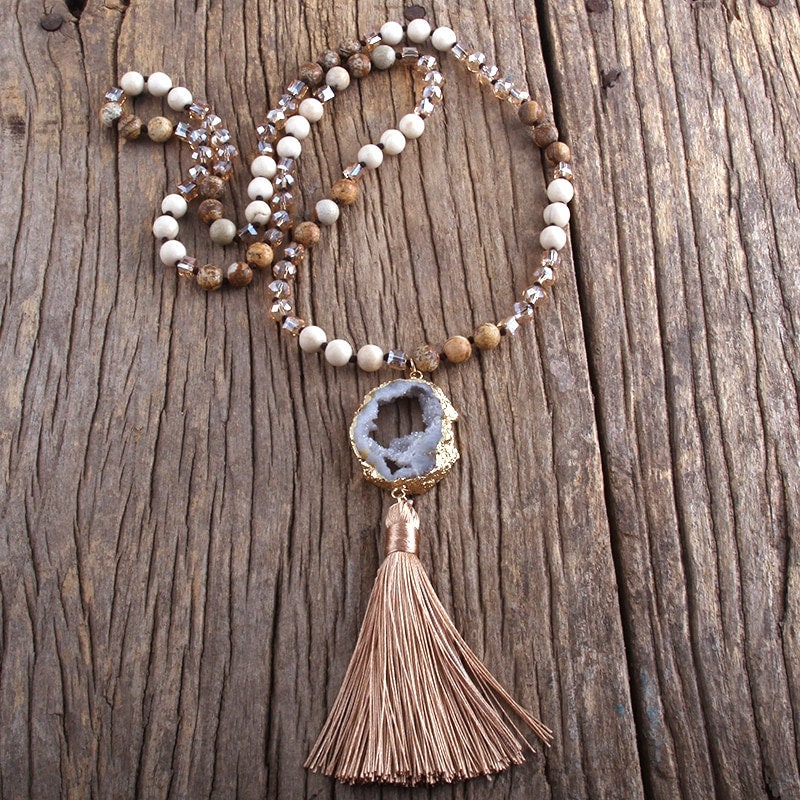 Picture Jasper Spiritual Anxiety Stress Relief Necklace