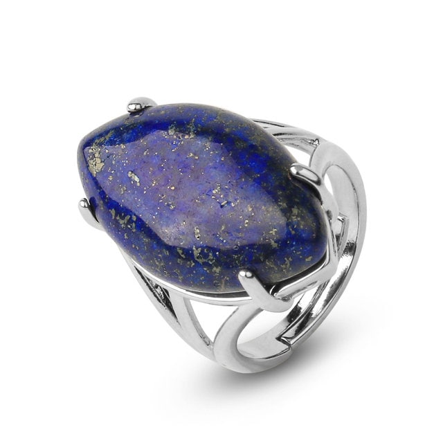 Lapis Lazuli Truth Communication Crystal Ring