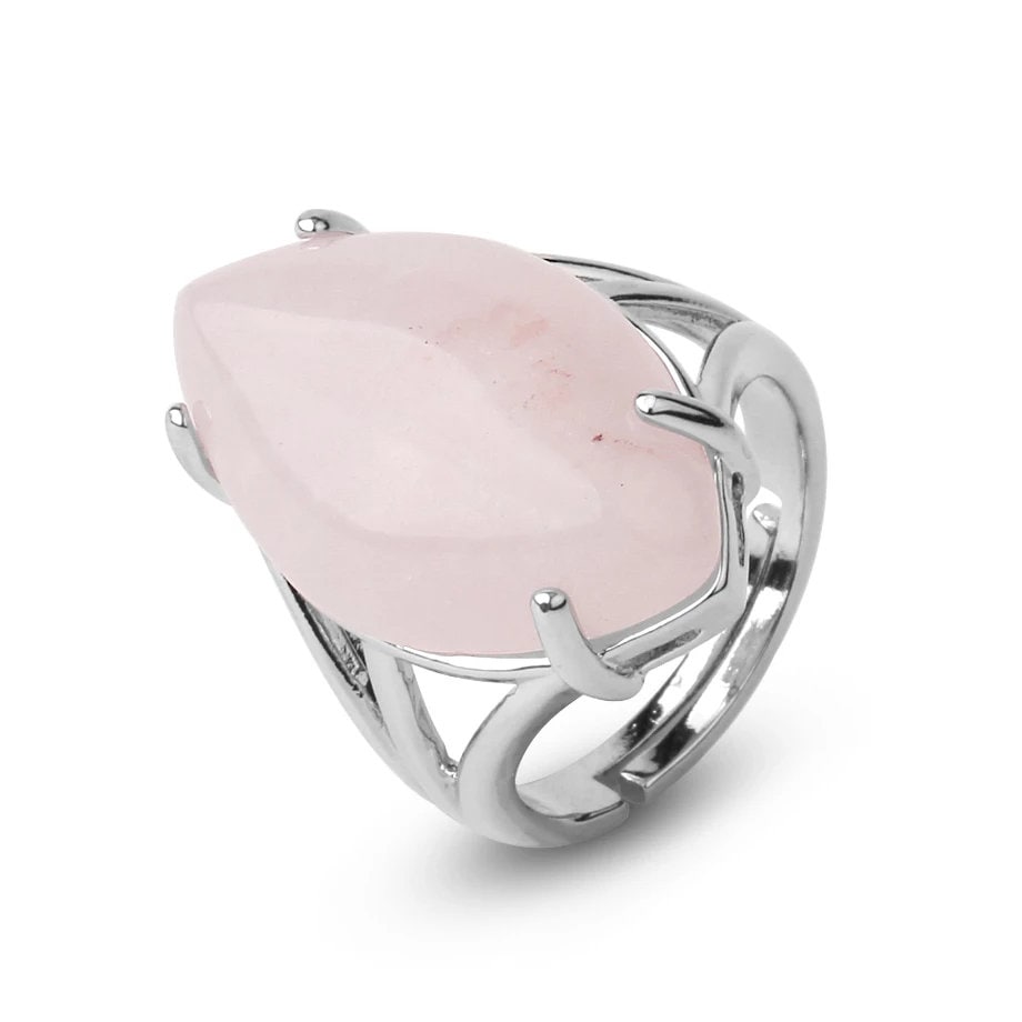 Rose Quartz Love Attraction Adjustable Ring
