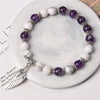 Amethyst And White Turquoise Calm Energy Crystal Bracelet