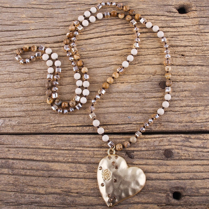 Picture Jasper Friendship Necklace