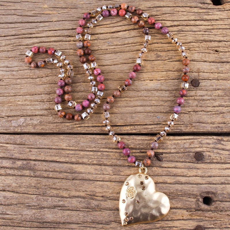 Red Jasper Overcoming Fear Necklace