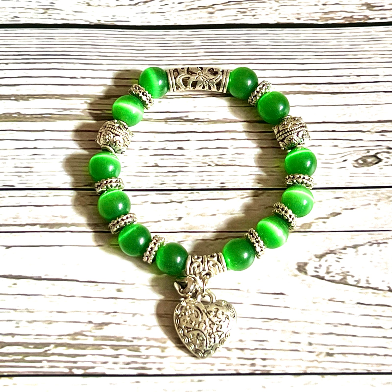 Green Cat Eye Wealth Manifestation Bracelet
