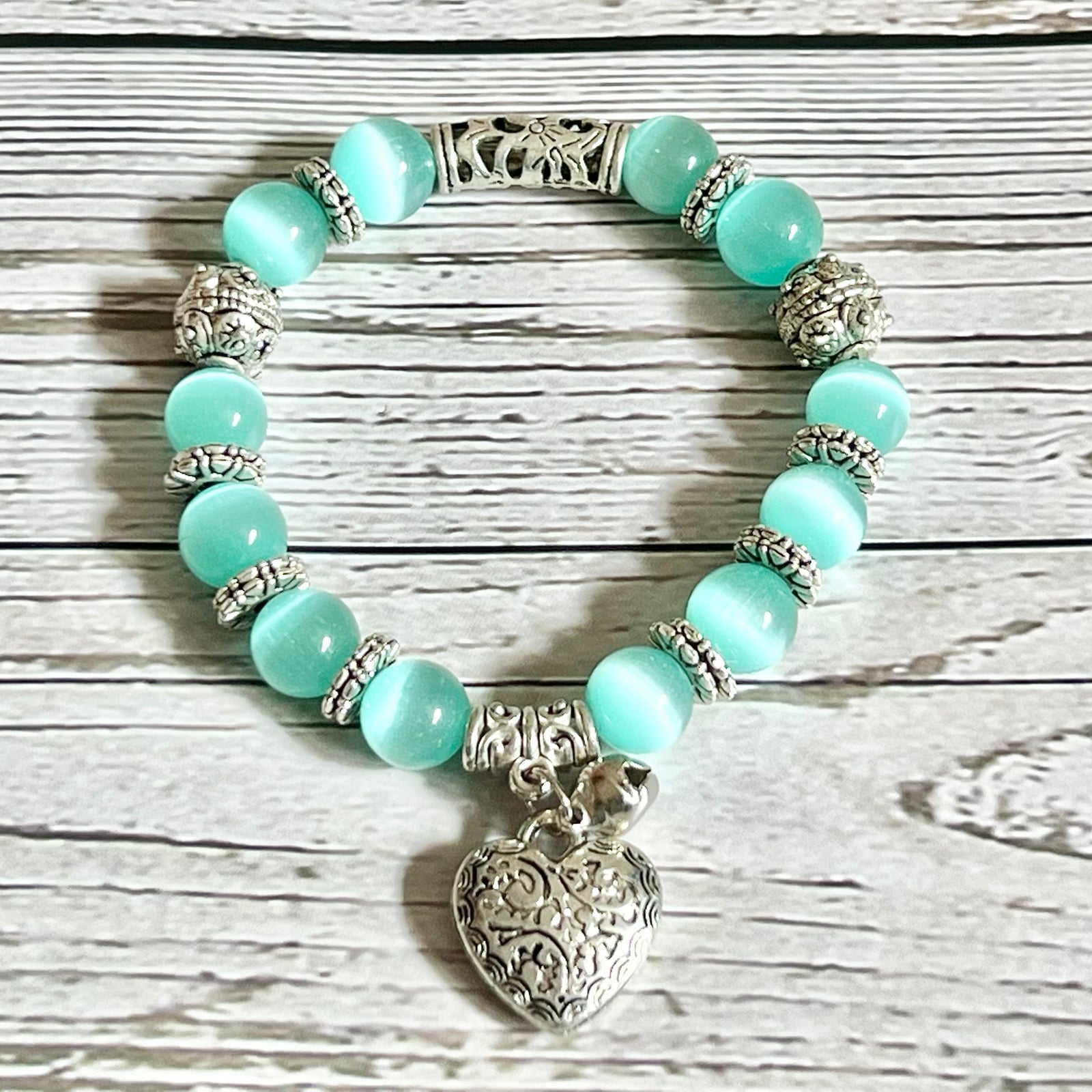 Turquoise Cat Eye Health & Abundance Bracelet