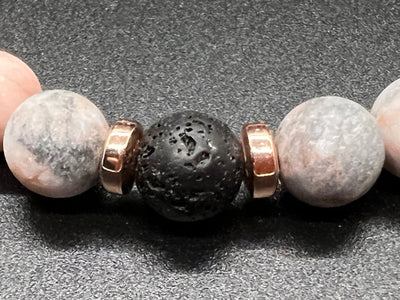 Jasper Lava Stone Copper Triple Strength Bracelet