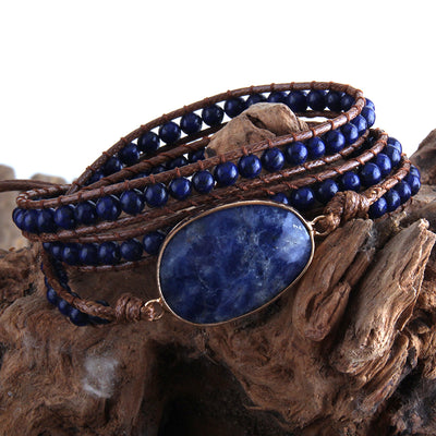 Lapis Lazuli Intuitive Communication Boho Bracelet