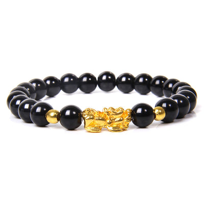 Obsidian Pixiu Prosperity & Protection Bracelet
