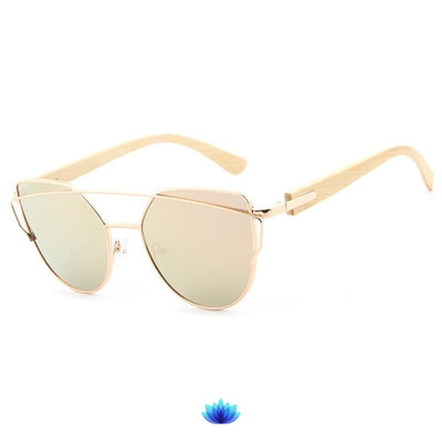 Cat Eye Bamboo Sunglasses